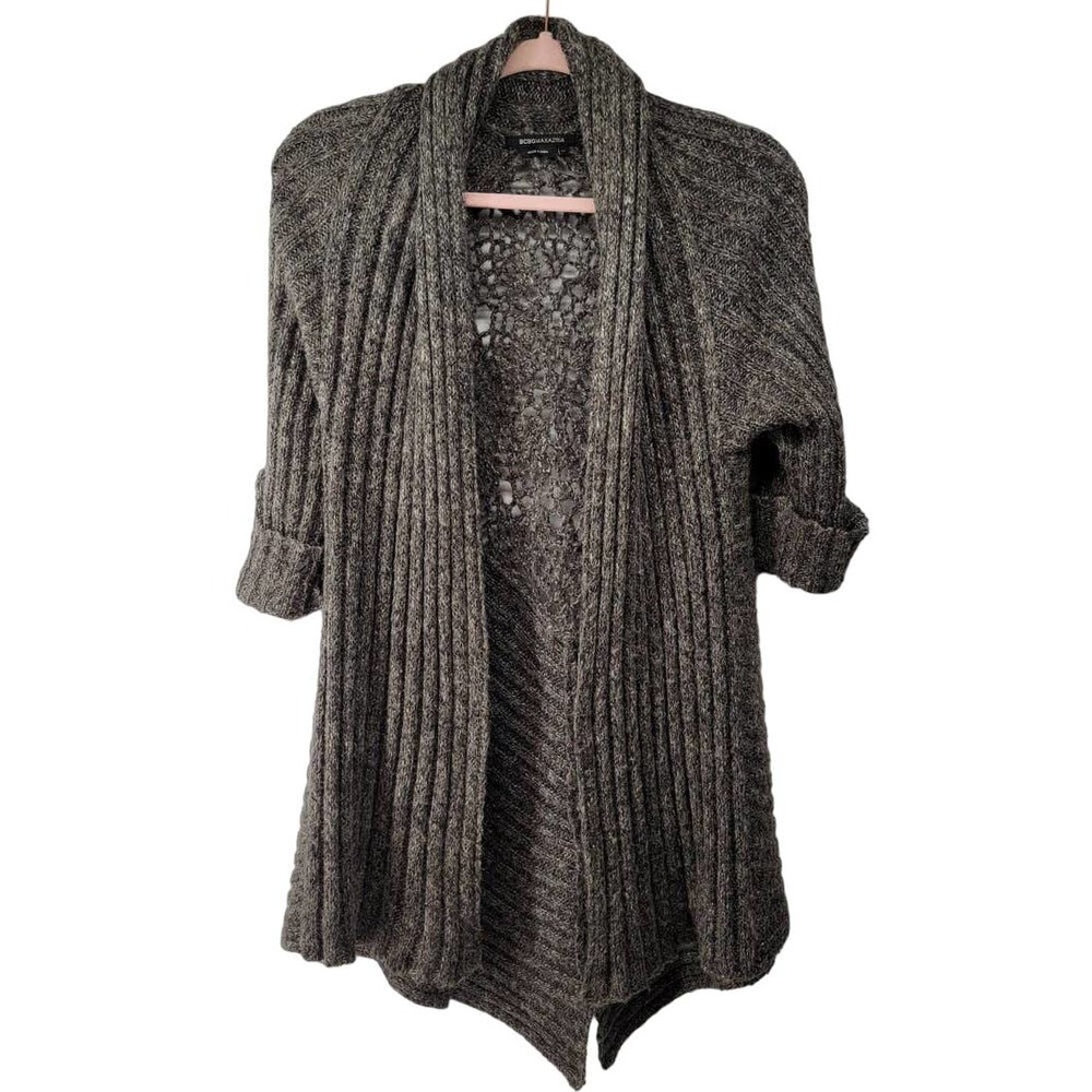 BCBGMAXAZRIA Ribbed Knit Cardigan M - Picture 1 of 7